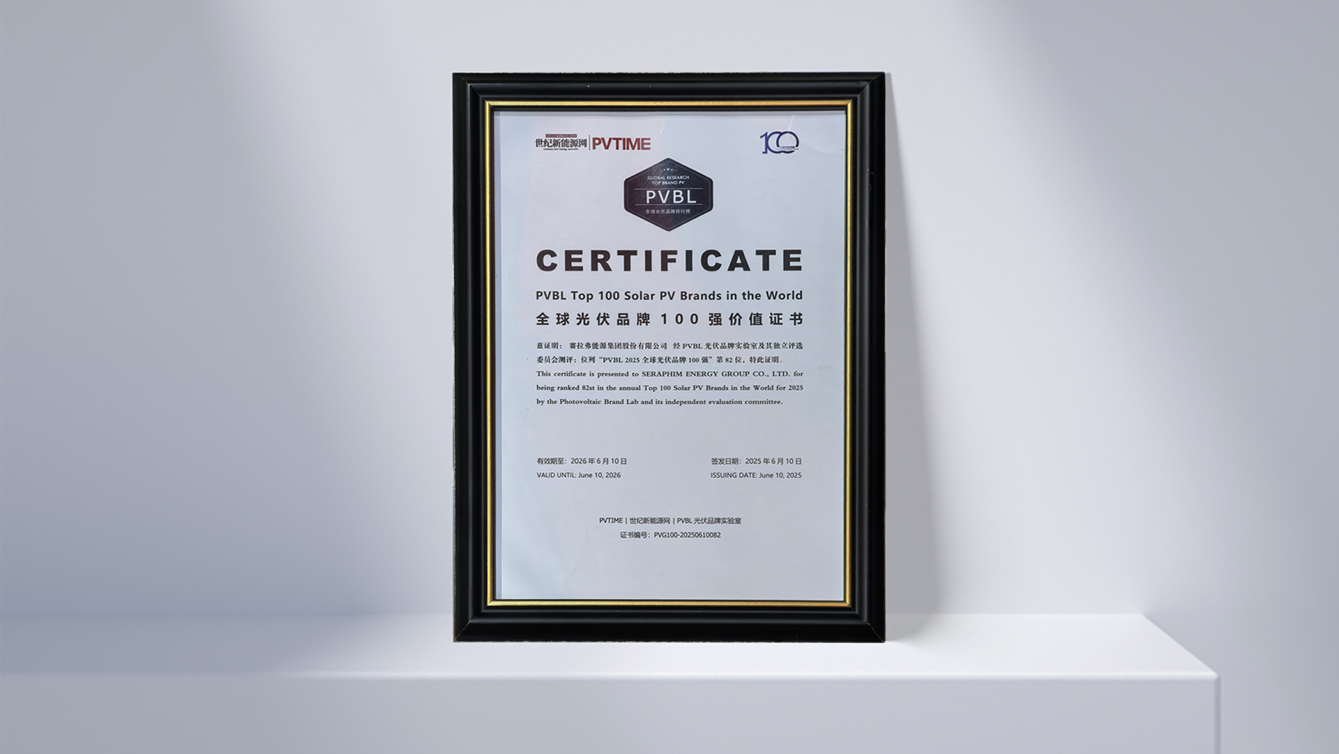 PVBL 世界太陽光発電ブランド トップ100（2025年）